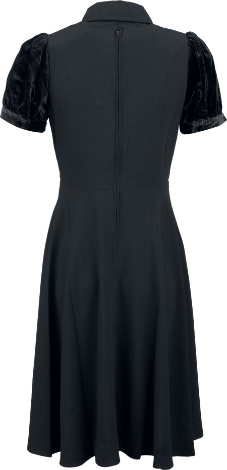 Robe mi-longue Rockabilly de Hell Bunny - Andrea Dress - XS à S - pour Femme - noir - hell bunny - View 2