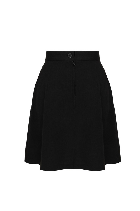 Jupe courte Gothic de Hell Bunny - Skelli Skirt - XS à XXL - pour Femme - noir/blanc - hell bunny - View 2