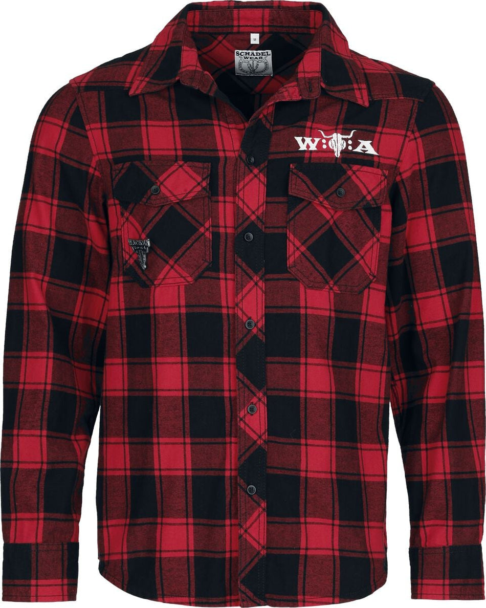 Chemise manches longues  de Wacken Open Air - Wacken - S à 5XL - pour Homme - rouge/noir - Wacken Open Air