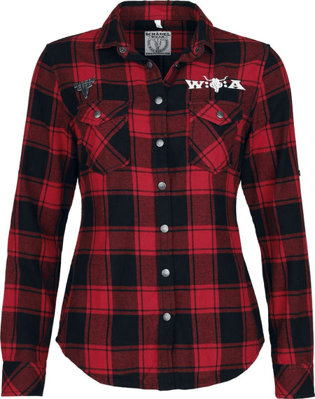 Chemise manches longues  de Wacken Open Air - Wacken - S à XXL - pour Femme - rouge/noir - Wacken Open Air