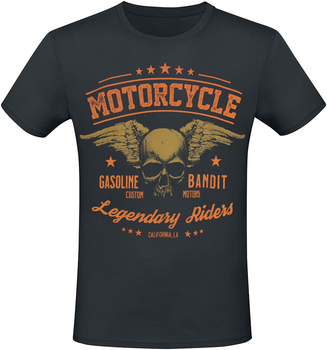 T-Shirt Manches courtes Rockabilly de Gasoline Bandit - Legendary Riders - S à 4XL - pour Homme - noir - Gasoline Bandit