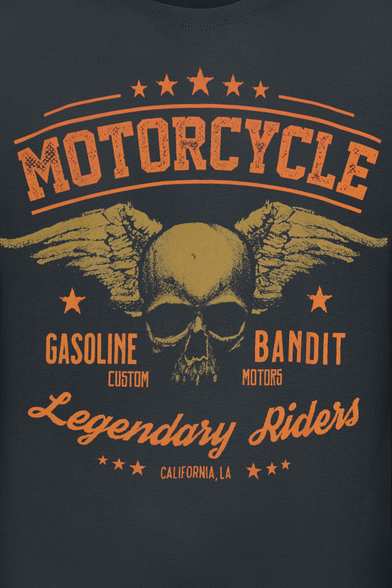 T-Shirt Manches courtes Rockabilly de Gasoline Bandit - Legendary Riders - S à 4XL - pour Homme - noir - Gasoline Bandit - View 2