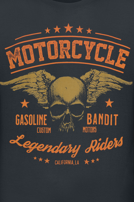 T-Shirt Manches courtes Rockabilly de Gasoline Bandit - Legendary Riders - S à 4XL - pour Homme - noir - Gasoline Bandit - View 2