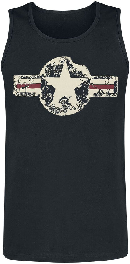 Débardeur Rockabilly de Gasoline Bandit - USAF - Débardeur - S à 4XL - pour Homme - noir - Gasoline Bandit