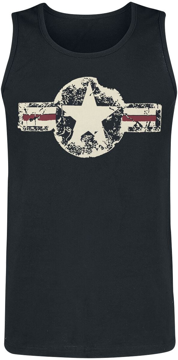 Débardeur Rockabilly de Gasoline Bandit - USAF - Débardeur - S à 4XL - pour Homme - noir - Gasoline Bandit