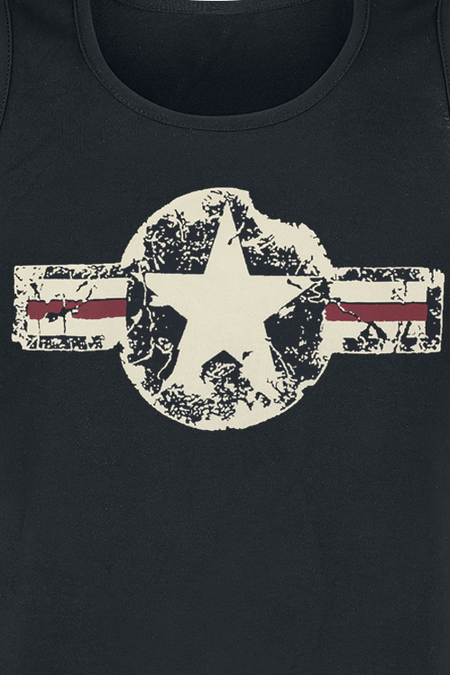 Débardeur Rockabilly de Gasoline Bandit - USAF - Débardeur - S à 4XL - pour Homme - noir - Gasoline Bandit - View 2