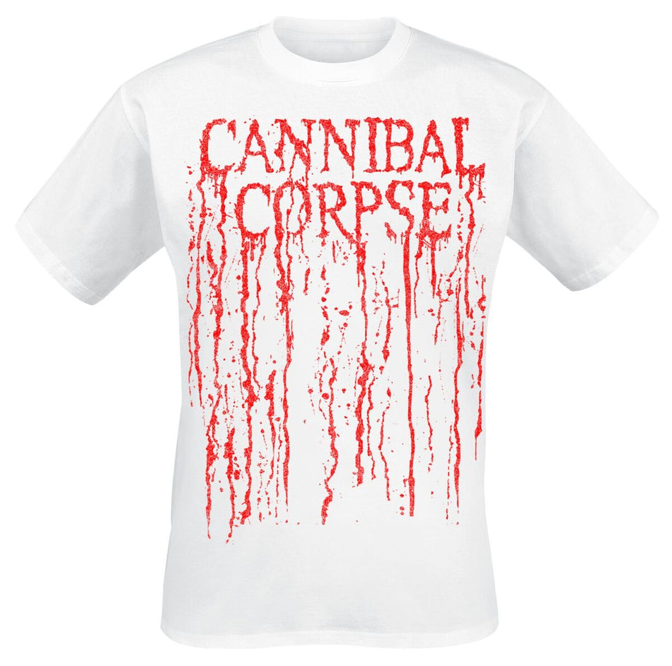 T-Shirt Manches courtes  de Cannibal Corpse - Logo Drip - S à XXL - pour Homme - blanc - Cannibal Corpse