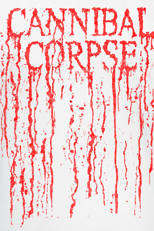 T-Shirt Manches courtes  de Cannibal Corpse - Logo Drip - S à XXL - pour Homme - blanc - Cannibal Corpse - View 2