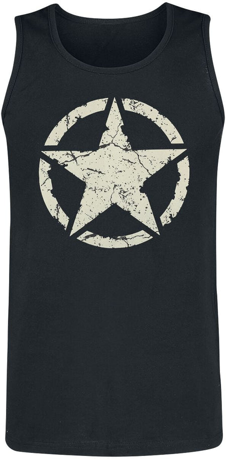 Débardeur Rockabilly de Gasoline Bandit - Étoile Army - Débardeur - S à 4XL - pour Homme - noir - Gasoline Bandit