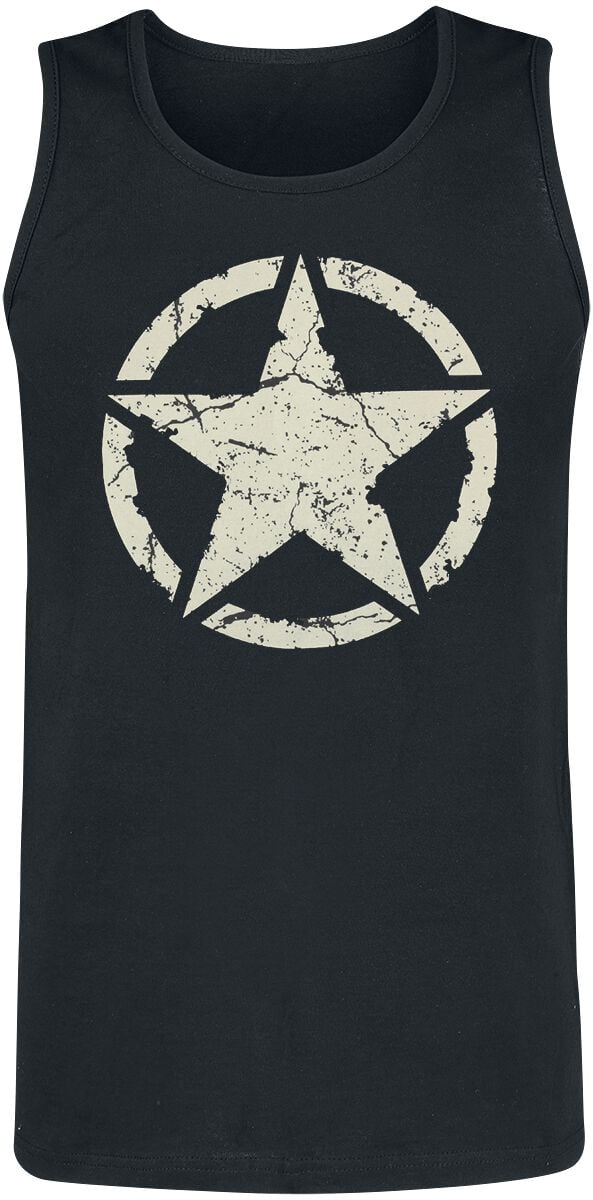Débardeur Rockabilly de Gasoline Bandit - Étoile Army - Débardeur - S à 4XL - pour Homme - noir - Gasoline Bandit