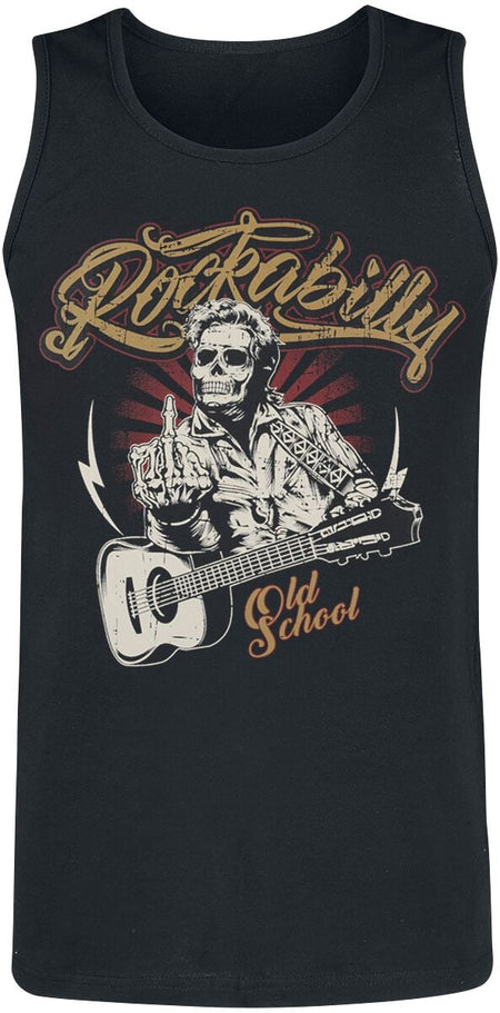 Débardeur Rockabilly de Gasoline Bandit - Old School - Débardeur - S à 4XL - pour Homme - noir - Gasoline Bandit