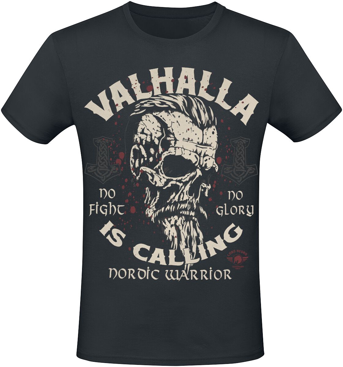 T-Shirt Manches courtes  de Lobo Negro - Valhalla Is Calling - S à 4XL - pour Homme - noir - Lobo Negro