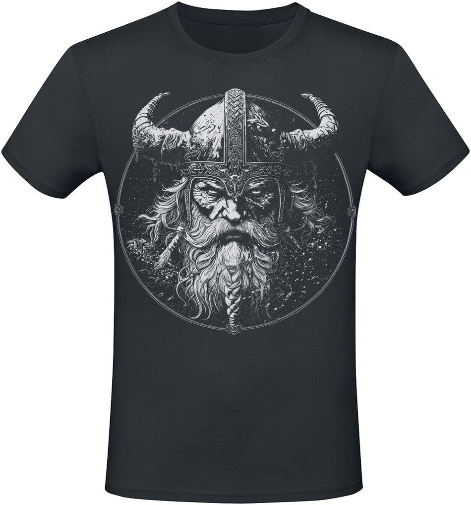T-Shirt Manches courtes  de Lobo Negro - Viking King - S à L - pour Homme - noir - Lobo Negro