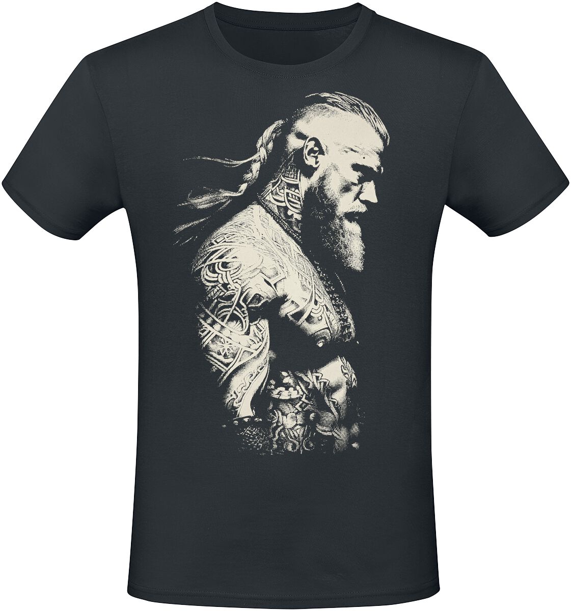 T-Shirt Manches courtes  de Lobo Negro - Nordic Warrior - M à XXL - pour Homme - noir - Lobo Negro