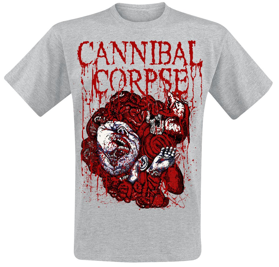 T-Shirt Manches courtes  de Cannibal Corpse - Guts - L - pour Homme - gris chiné - Cannibal Corpse