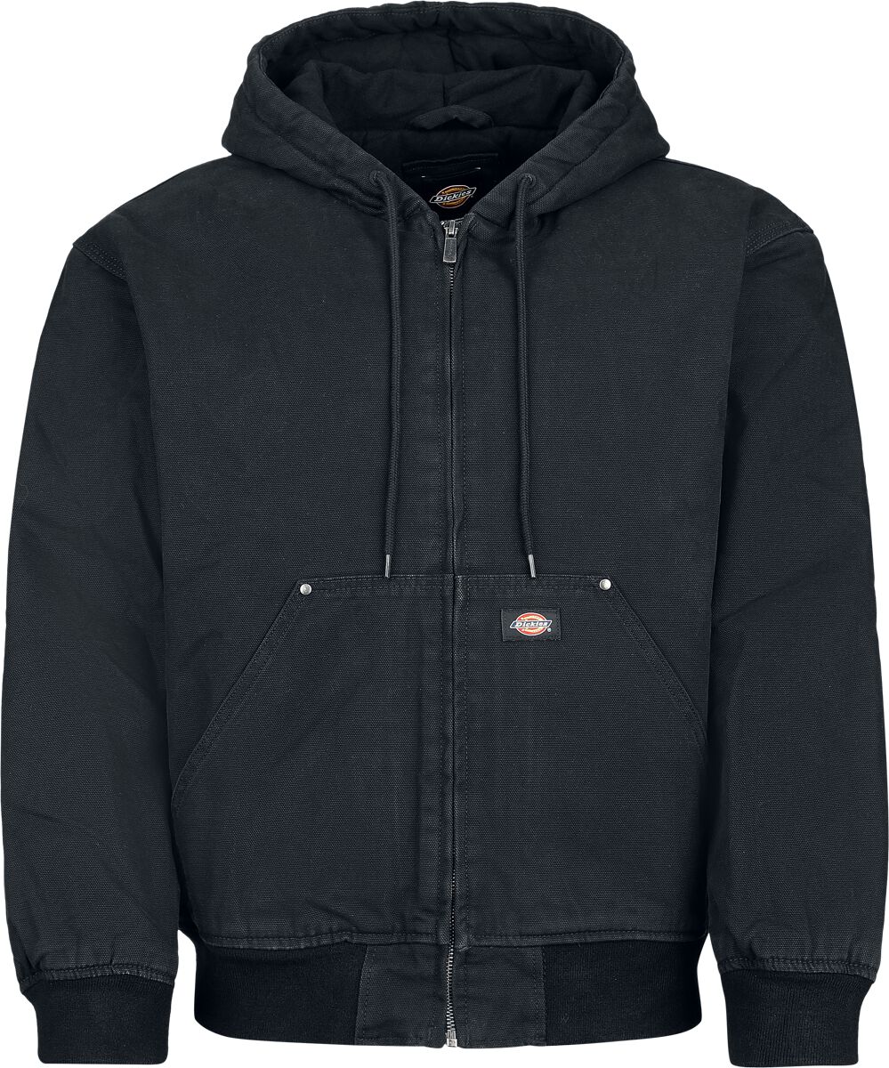 Sweat-shirt zippé à capuche  de Dickies - Hilham Hooded Canvas Jacket - S à XXL - pour Homme - noir - Dickies