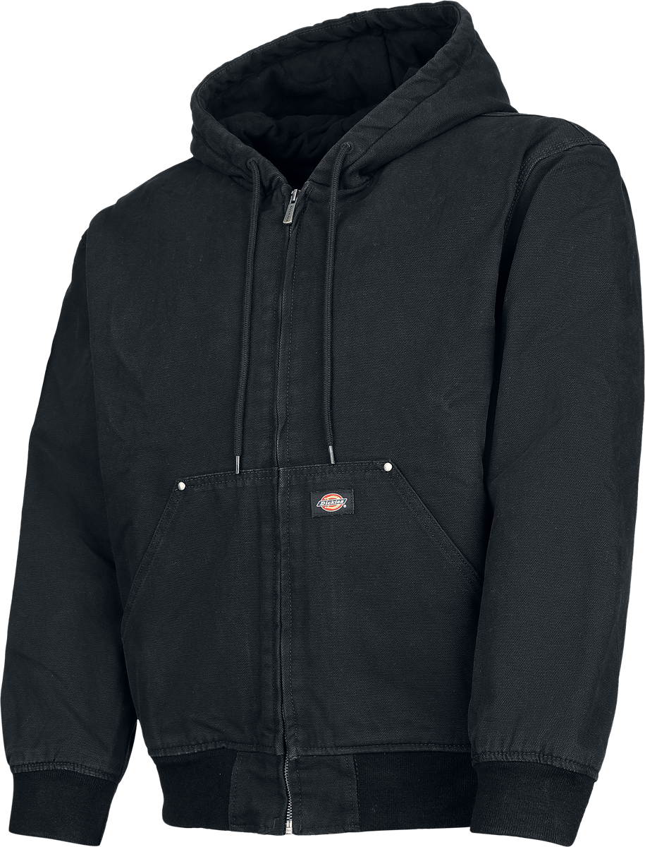 Sweat-shirt zippé à capuche  de Dickies - Hilham Hooded Canvas Jacket - S à XXL - pour Homme - noir - Dickies - View 2