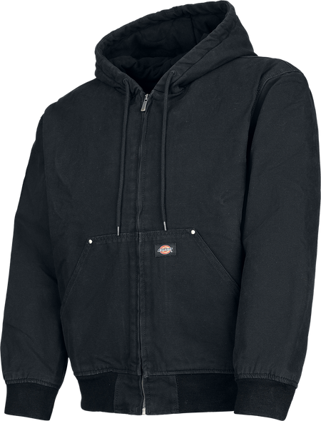 Sweat-shirt zippé à capuche  de Dickies - Hilham Hooded Canvas Jacket - S à XXL - pour Homme - noir - Dickies - View 2