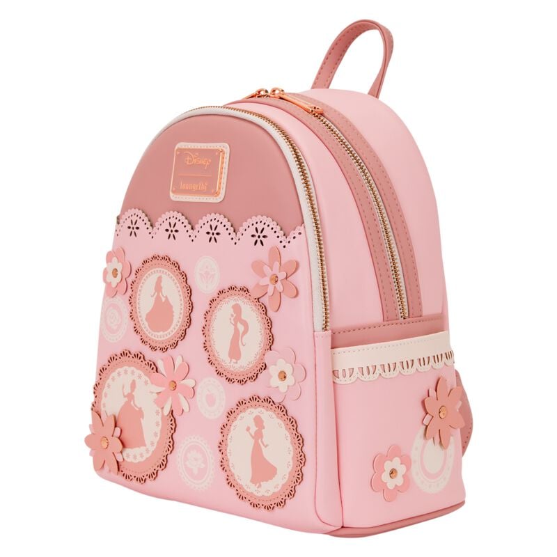 Mini Sac À Dos Disney de Walt Disney - Loungefly - Stained Glass Princesses - pour Unisexe - rose/blanc - Walt Disney