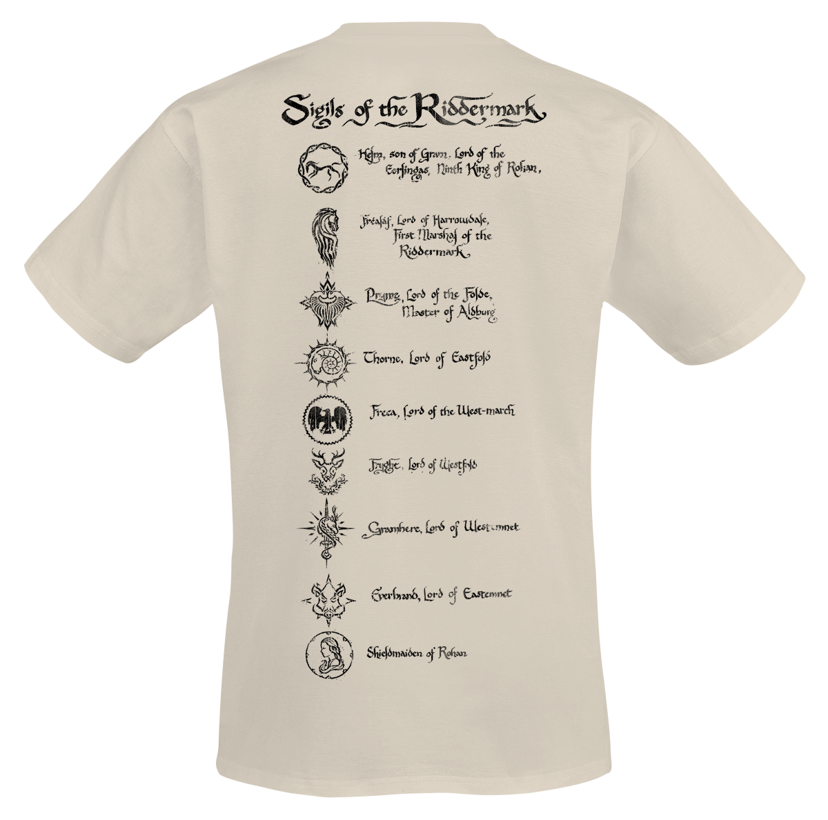 T-Shirt Manches courtes  de Le Seigneur Des Anneaux - La Guerre des Rohirrim - Blasons de Riddemark - S à 4XL - pour Homme - sable - Le Seigneur Des Anneaux - View 2