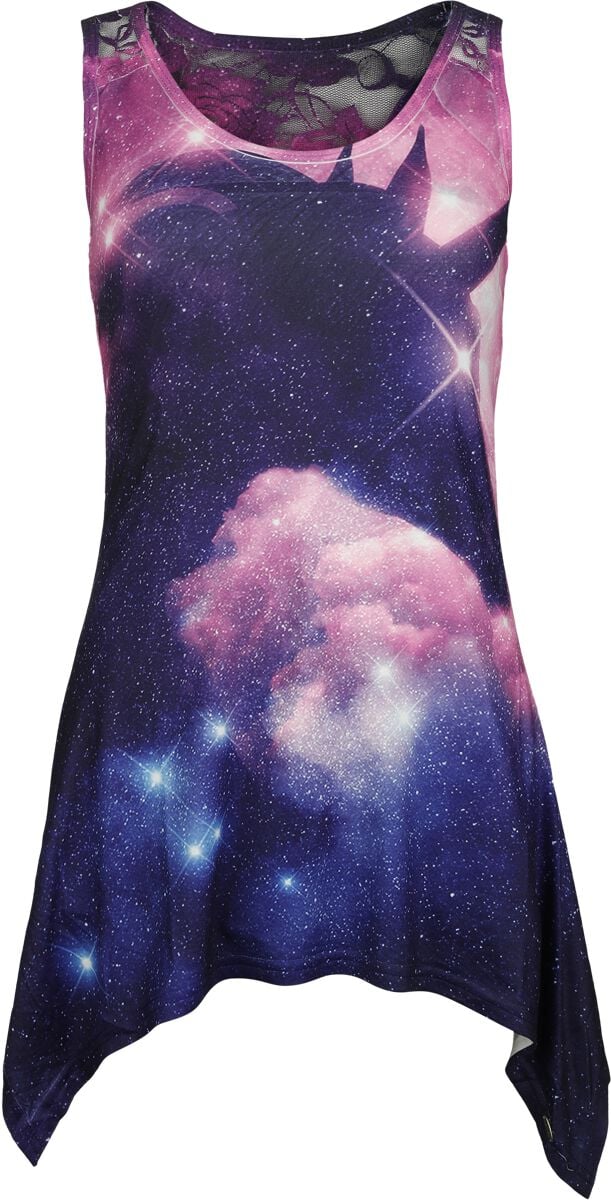 Top Rockabilly de Innocent - Unicorn Galaxy Lace Panel Vest - S à 3XL - pour Femme - multicolore - innocent