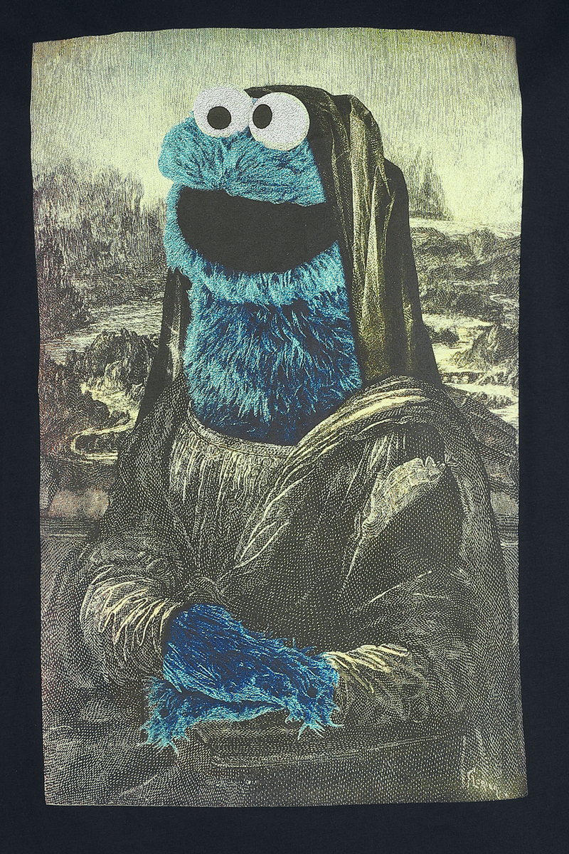 T-Shirt Manches courtes  de Sesame Street - Cookie Monster - Mona Lisa - M à 3XL - pour Homme - noir - Sesame Street - View 2