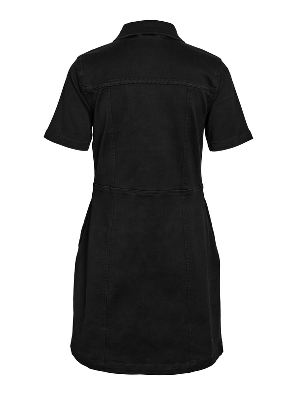 Robe courte  de Noisy May - NMNISA S/S SLIM DENIM DRESS VI526BL NOOS - XS à S - pour Femme - noir - Noisy May - View 2