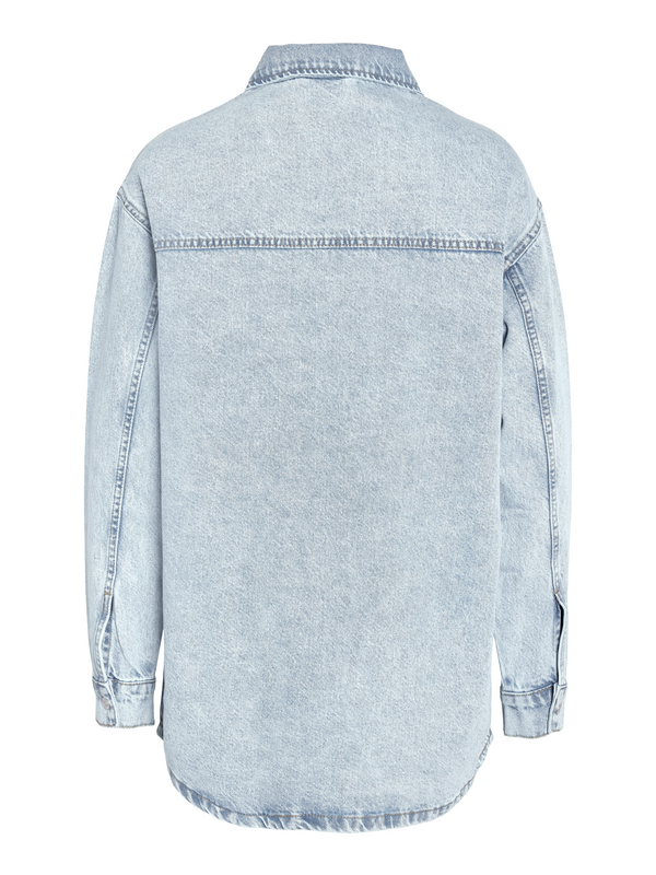 Chemise en jean  de Noisy May - NMalva L/S Denim Shacket AZ352LB NOOS - XS à XL - pour Femme - bleu - Noisy May - View 2