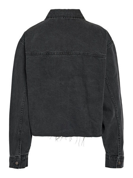 Chemise manches longues  de Noisy May - NMALVA L/S DENIM SH SHACKET AZ387BL NOOS - XS à XL - pour Femme - noir - Noisy May - View 2