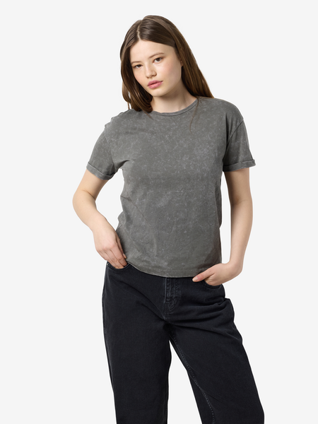 T-Shirt Manches courtes  de Noisy May - NMBRANDY WASHED S/S TOP JRS NOOS - XS à L - pour Femme - gris - Noisy May - View 2