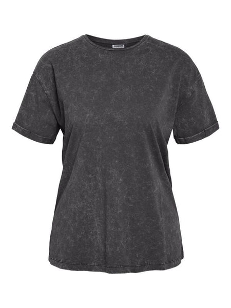 T-Shirt Manches courtes  de Noisy May - NMBRANDY WASHED S/S TOP JRS NOOS - XS à M - pour Femme - noir - Noisy May