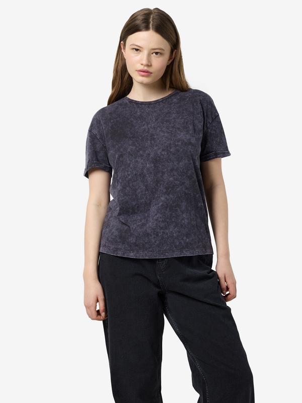 T-Shirt Manches courtes  de Noisy May - NMBRANDY WASHED S/S TOP JRS NOOS - XS à M - pour Femme - noir - Noisy May - View 2