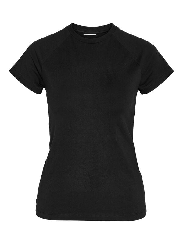 T-Shirt Manches courtes  de Noisy May - NMKatinka S/S Raglan Top FWD JRS NOOS - XS à XL - pour Femme - noir - Noisy May