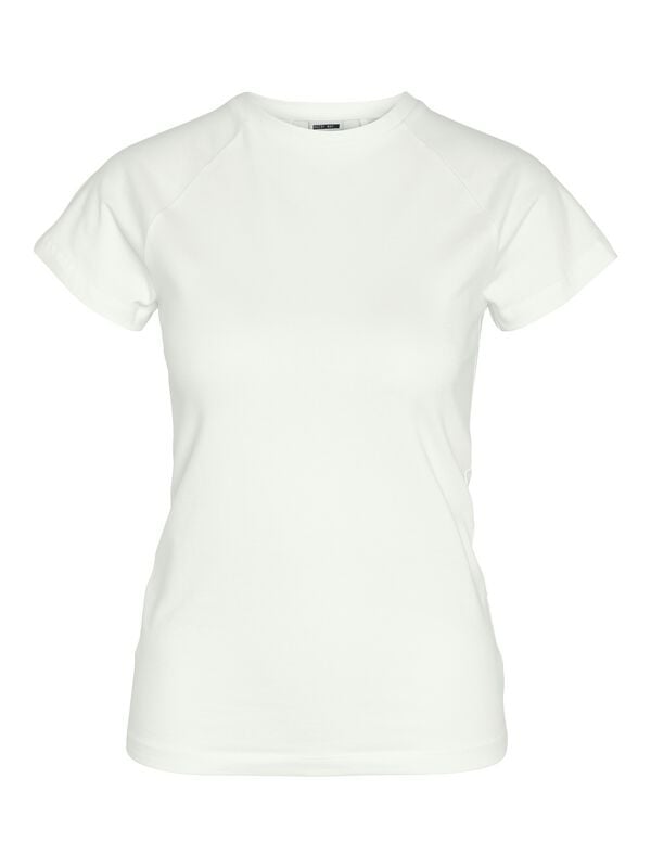 T-Shirt Manches courtes  de Noisy May - NMKatinka S/S Raglan Top FWD JRS NOOS - XS à XL - pour Femme - blanc - Noisy May