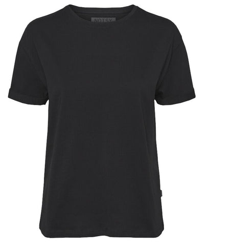 T-Shirt Manches courtes  de Noisy May - NMBRANDY S/S TOP NOOS - XS à M - pour Femme - noir - Noisy May