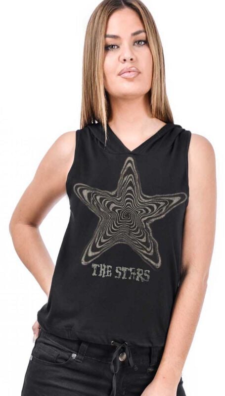 Top  de Outer Vision - Star - Haut - S à XXL - pour Femme - noir - Outer Vision