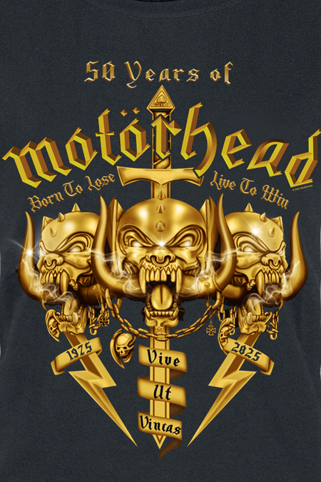 T-Shirt Manches courtes  de Motörhead - 50 Years Of Motörhead - S à 3XL - pour Femme - noir - Motörhead - View 2