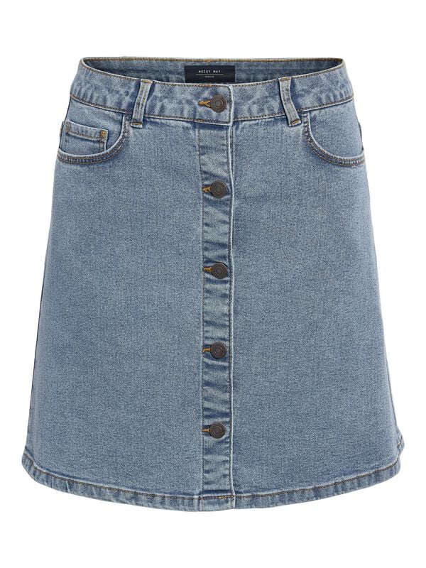 Jupe courte  de Noisy May - NMRONNIE NW A SHAPE SKIRT VI375LB NOOS - XS à M - pour Femme - bleu - Noisy May