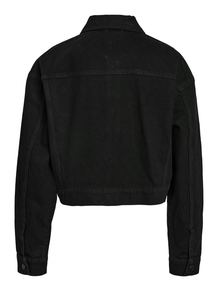 Veste en Jean  de Noisy May - NMRONJA L/S CROP DNM JACKET VI514BL NOOS - XS à L - pour Femme - noir - Noisy May - View 2