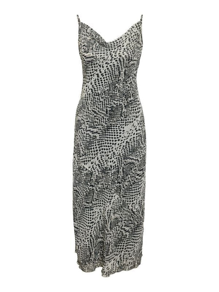 Robe longue  de Noisy May - NMAMIRA SINGLET CHIFFON DRESS NOOS - XS à L - pour Femme - noir/beige - Noisy May