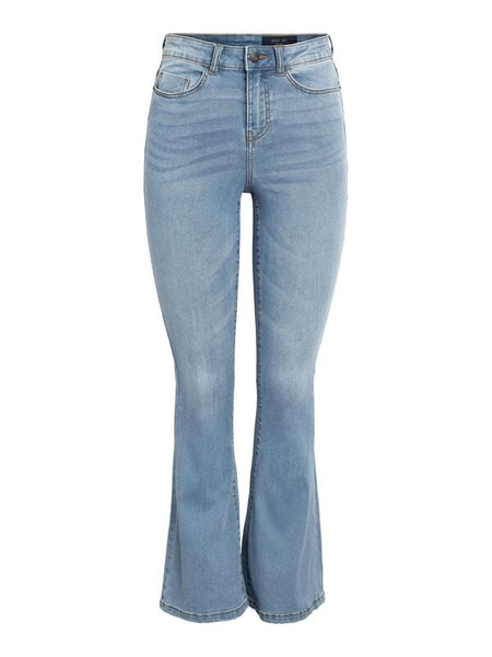 Jean  de Noisy May - NMSALLIE HW VI162LB FWD NOOS - Jean pattes D'Eph - W25L32 à W27L32 - pour Femme - bleu - Noisy May