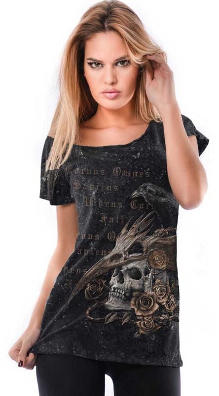 T-Shirt Manches courtes  de Alchemy England - Corvus Queen - T-Shirt - S à 3XL - pour Femme - gris - Alchemy England