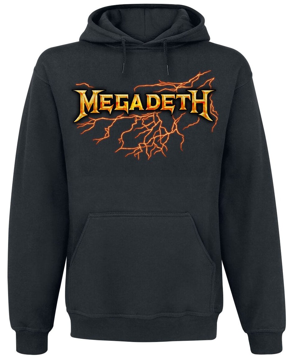 Sweat-shirt à capuche  de Megadeth - Lightning Strike - S à XXL - pour Homme - noir - Megadeth
