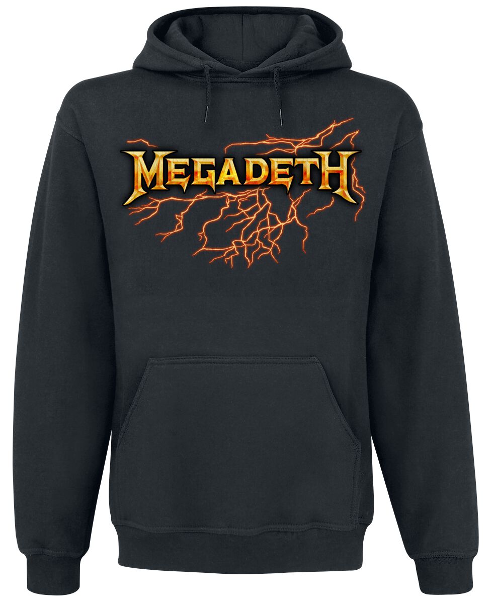 Sweat-shirt à capuche  de Megadeth - Lightning Strike - S à XL - pour Homme - noir - Megadeth