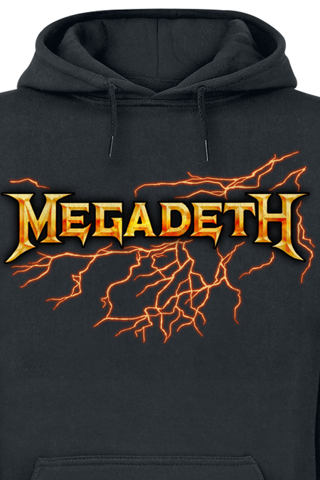 Sweat-shirt à capuche  de Megadeth - Lightning Strike - S à XL - pour Homme - noir - Megadeth - View 2
