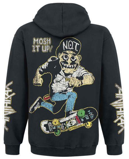 Sweat-shirt zippé à capuche  de Anthrax - MoshIt Up Skater - S à XXL - pour Homme - noir - Anthrax - View 2
