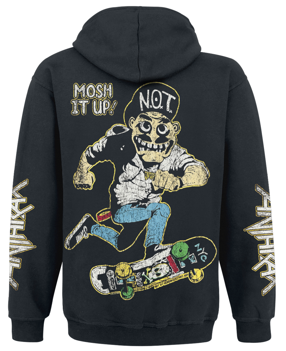 Sweat-shirt zippé à capuche  de Anthrax - MoshIt Up Skater - S à XXL - pour Homme - noir - Anthrax - View 2