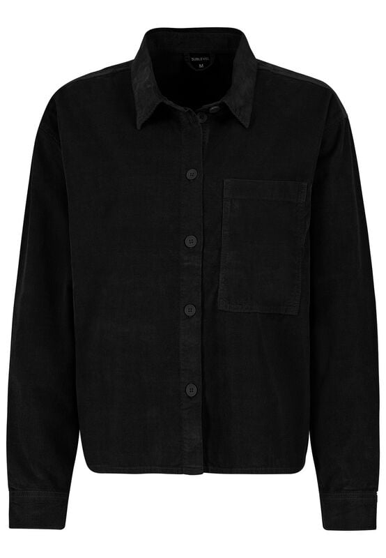 Chemise manches longues  de Sublevel - CORDUROY OVERSIZED BLOUSE - XS à XL - pour Femme - noir - Sublevel