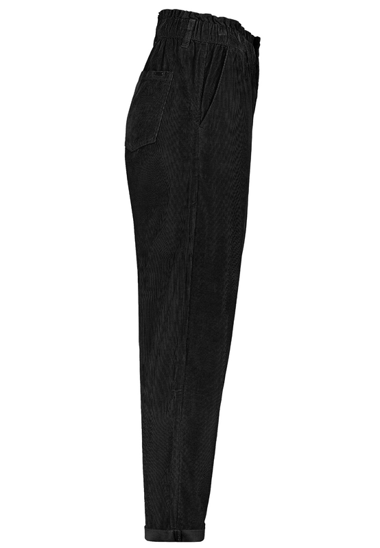 Pantalon en toile  de Sublevel - CORDUROY PAPERBAG TROUSERS - XS à L - pour Femme - noir - Sublevel - View 2