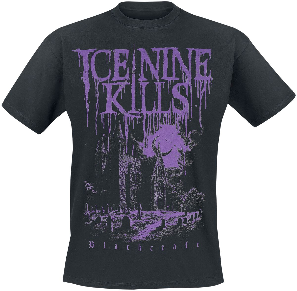 T-Shirt Manches courtes Gothic de Blackcraft Cult - Ice Nine Kills - Purple Night Church - T-shirt - S à XXL - pour Homme - noir - Blackcraft Cult